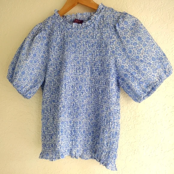 J. Crew Puff-sleeve smocked top in Liberty® D'Anjo Coast fabric - Picture 4 of 6